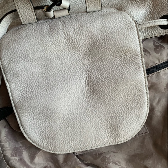 Rebecca Minkoff Backpack Leather tassel Drawstring Magnetic snap Closure Flaptop - Picture 6 of 16